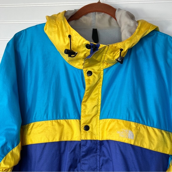 The North Face Vintage 80s Pullover Jacket Windbreaker Hooded Tri-Color Sz XL - Picture 2 of 9
